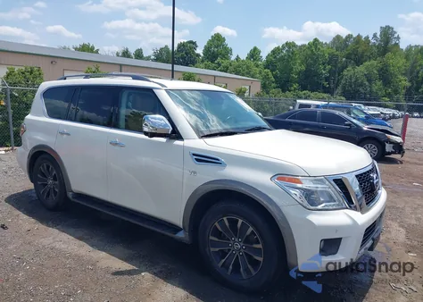 2018 Nissan Armada Platinum из США, поврежденный, VIN JN8AY2NE9J9731640